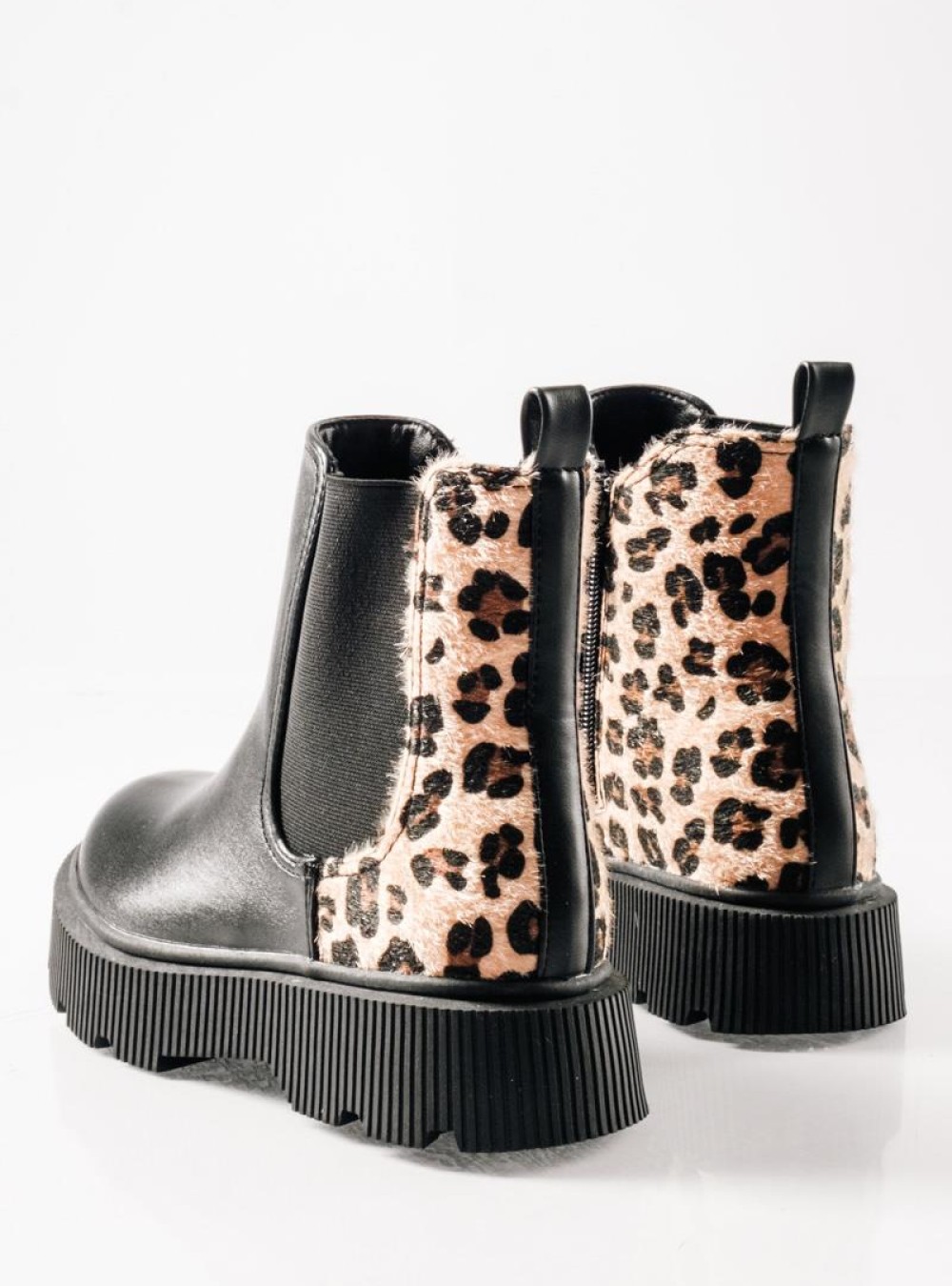 IQ Chelsea μποτάκια για κορίτσια με leopard λεπτομέρεια ΜΑΥΡΟ IQ Chelsea μποτάκια για κορίτσια με leopard λεπτομέρεια ΜΑΥΡΟ