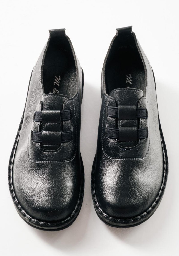 Slip-on γυναικεία παπούτσια με ελαστικά λαστιχάκια στο επάνω μέρος ΜΠΛΕ