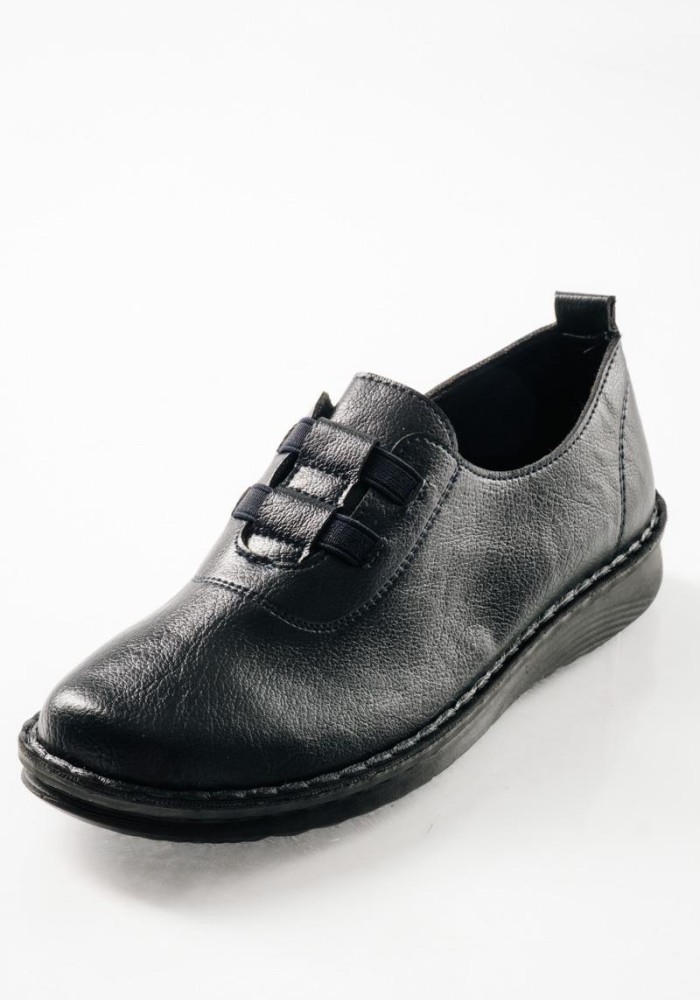 Slip-on γυναικεία παπούτσια με ελαστικά λαστιχάκια στο επάνω μέρος ΜΠΛΕ
