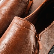 Slip-On γυναικεία ανατομικά παπούτσια με πλαϊνό φερμουάρ ΚΑΦΕ Slip-On γυναικεία ανατομικά παπούτσια με πλαϊνό φερμουάρ ΚΑΦΕ