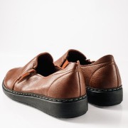 Slip-On γυναικεία ανατομικά παπούτσια με πλαϊνό φερμουάρ ΚΑΦΕ Slip-On γυναικεία ανατομικά παπούτσια με πλαϊνό φερμουάρ ΚΑΦΕ