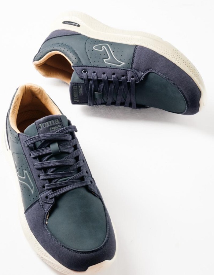 JOMA Aνδρικά sneakers με συνδυασμό υλικών ΜΠΛΕ
