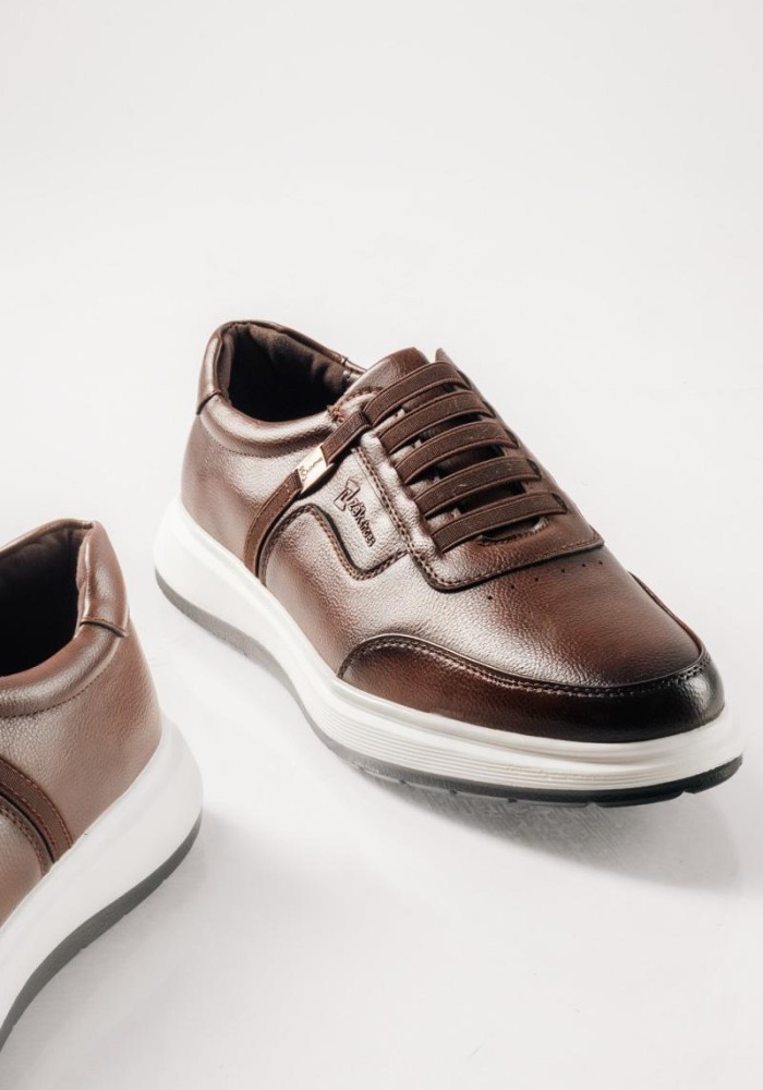 ZAK ανδρικά Casual παπούτσια Slip-On με Λάστιχο ΚΑΦΕ