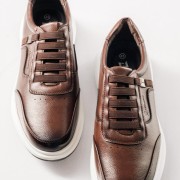 ZAK ανδρικά Casual παπούτσια Slip-On με Λάστιχο ΚΑΦΕ ZAK ανδρικά Casual παπούτσια Slip-On με Λάστιχο ΚΑΦΕ