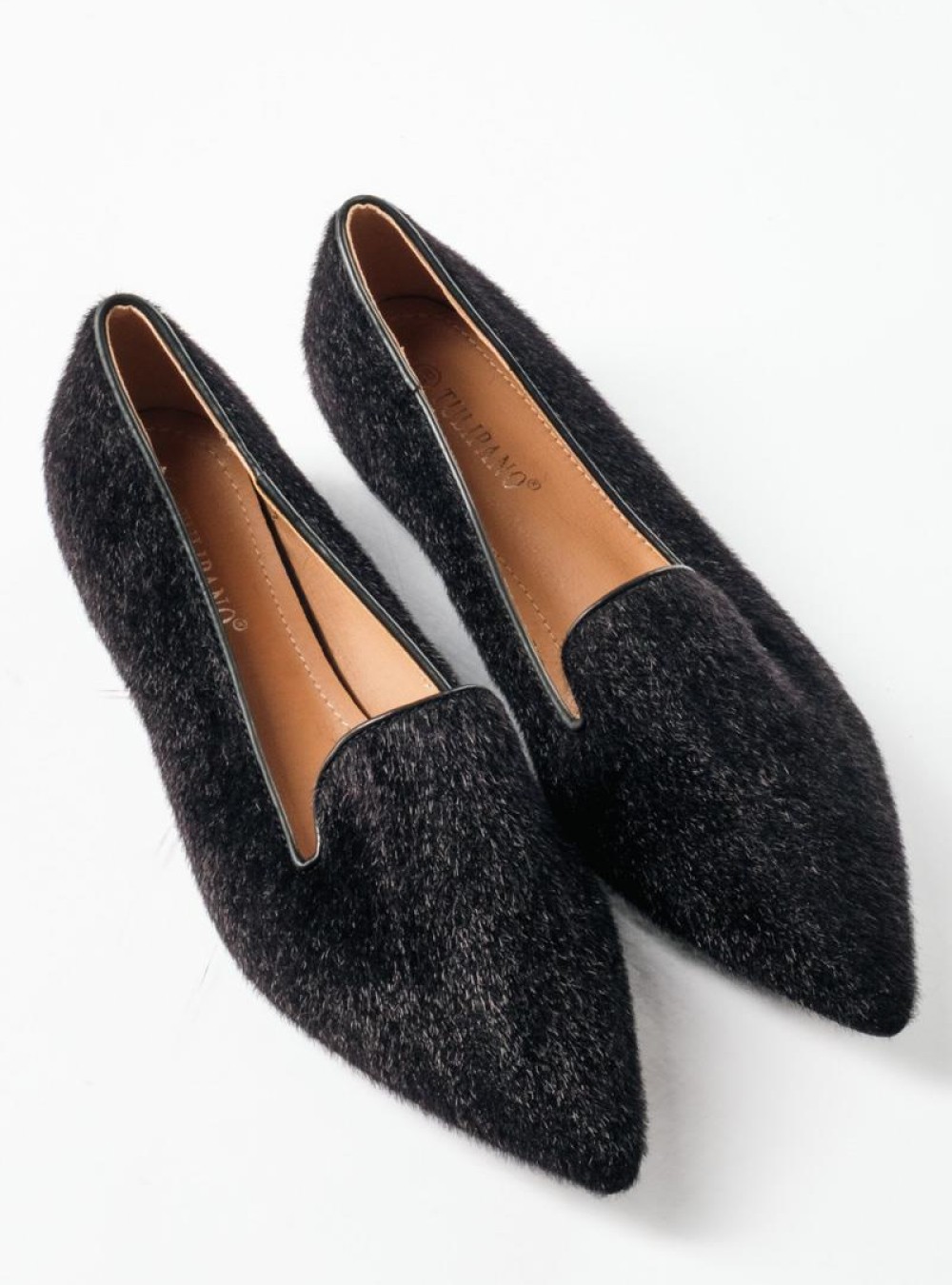 Ponyskin γυναικείες μυτερές μπαλαρίνες ΜΑΥΡΟ Ponyskin γυναικείες μυτερές μπαλαρίνες ΜΑΥΡΟ