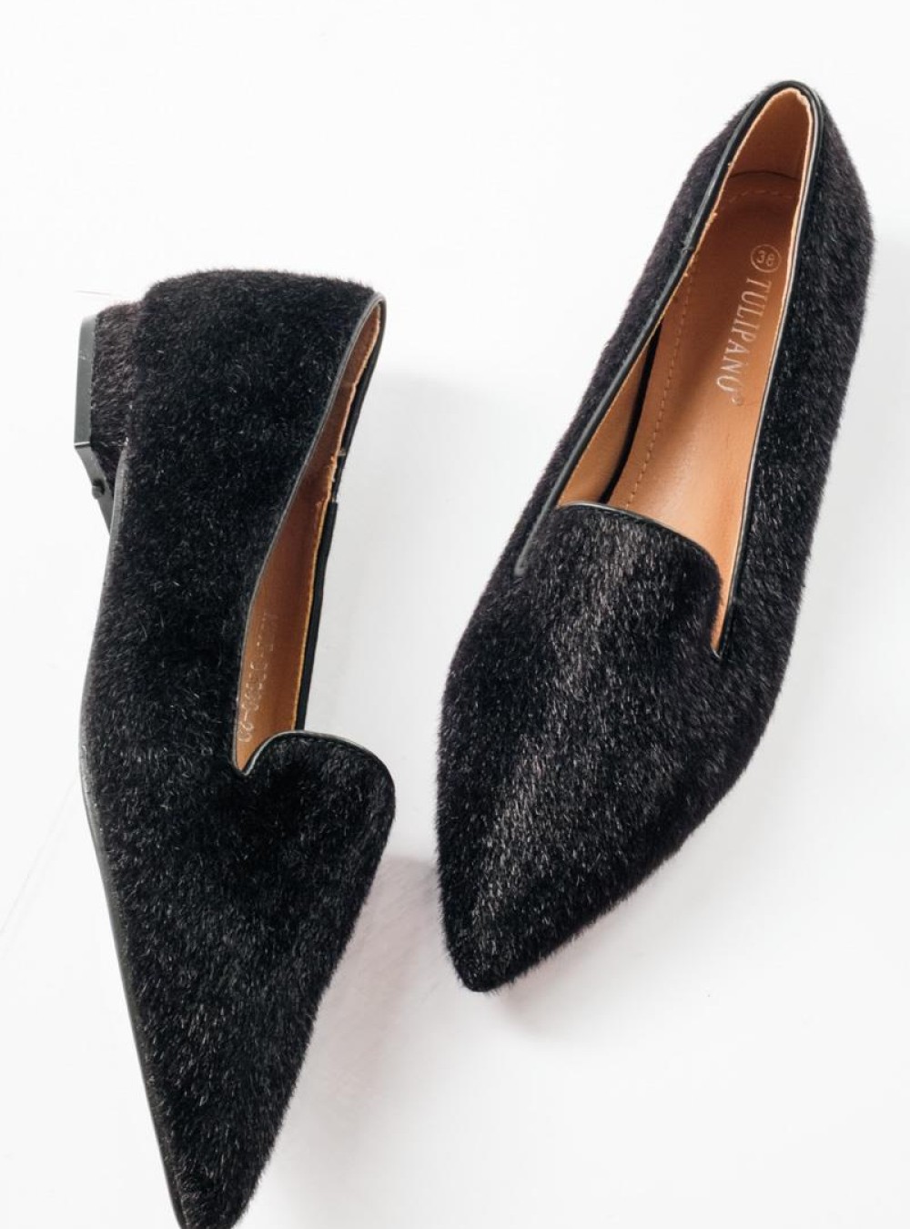 Ponyskin γυναικείες μυτερές μπαλαρίνες ΜΑΥΡΟ Ponyskin γυναικείες μυτερές μπαλαρίνες ΜΑΥΡΟ