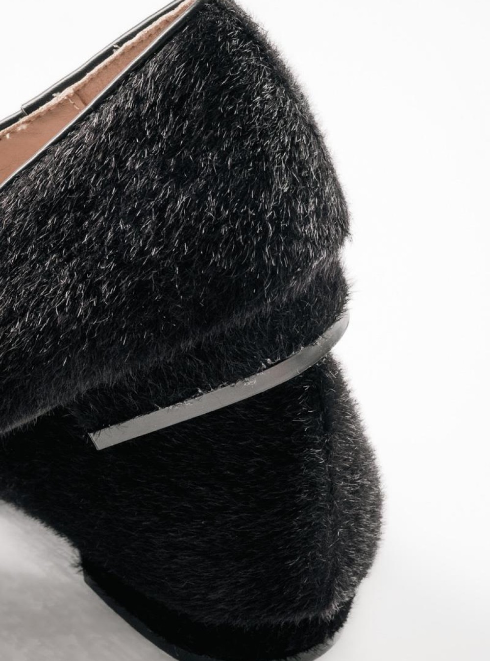 Ponyskin γυναικείες μυτερές μπαλαρίνες ΜΑΥΡΟ Ponyskin γυναικείες μυτερές μπαλαρίνες ΜΑΥΡΟ