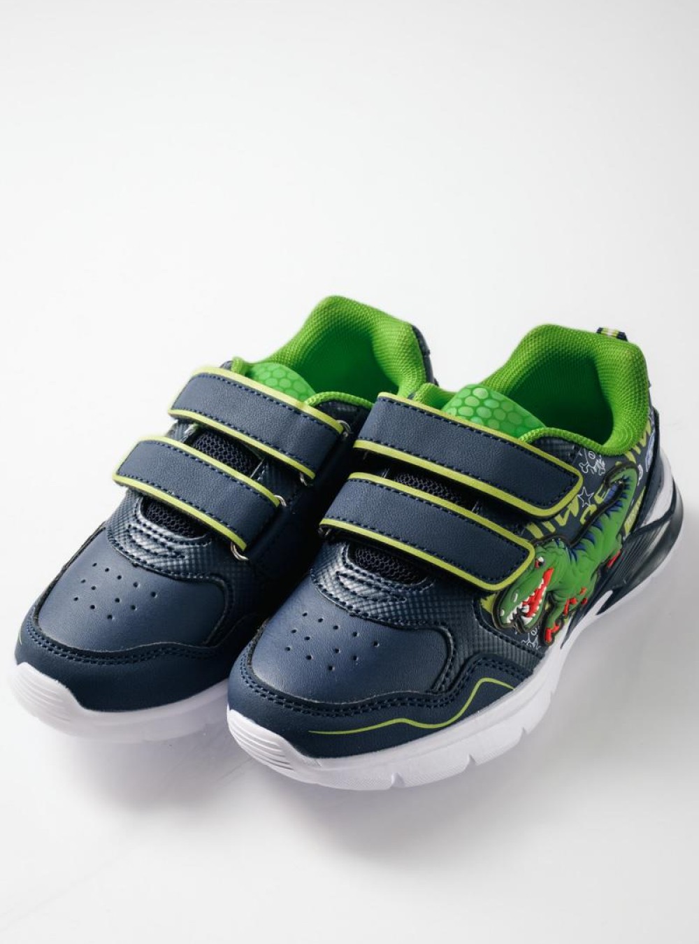 Sneaker για αγόρια με διπλό velcro και σχέδιο δεινόσαυρο ΜΠΛΕ Sneaker για αγόρια με διπλό velcro και σχέδιο δεινόσαυρο ΜΠΛΕ