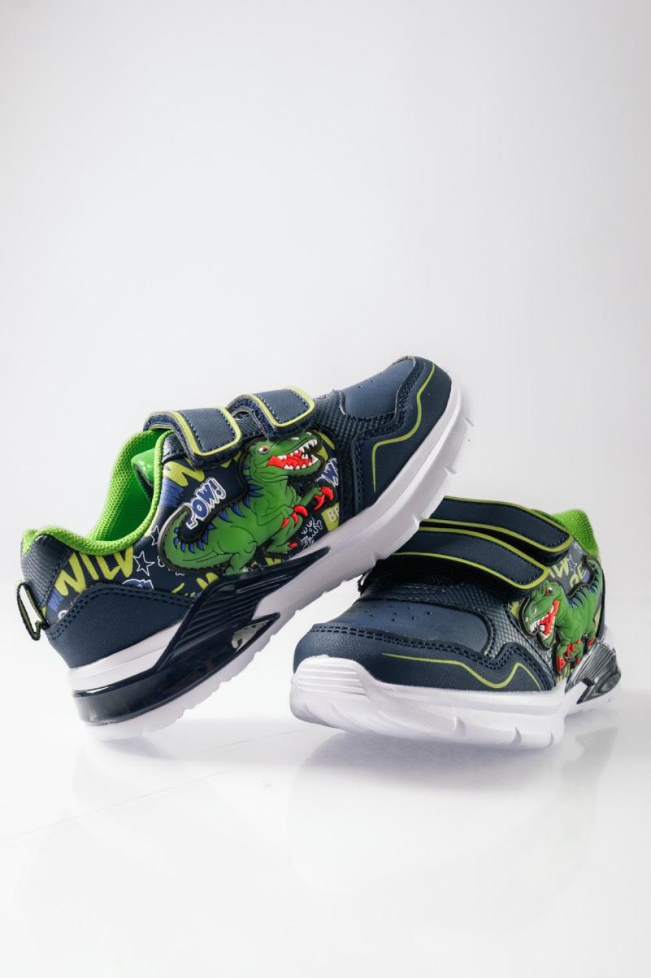 Sneaker για αγόρια με διπλό velcro και σχέδιο δεινόσαυρο ΜΠΛΕ Sneaker για αγόρια με διπλό velcro και σχέδιο δεινόσαυρο ΜΠΛΕ