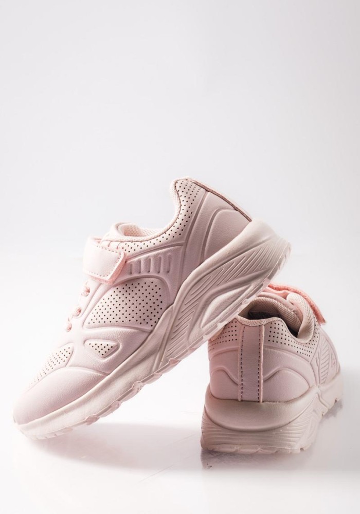 Sneakers για κορίτσια με κούμπωμα velcro και ελαστικά κορδόνια ΡΟΖ