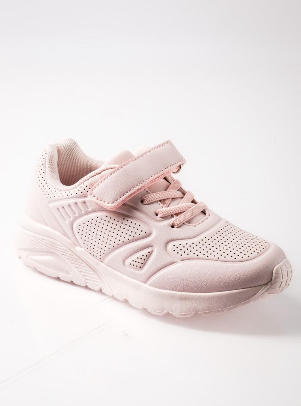 Sneakers για κορίτσια με κούμπωμα velcro και ελαστικά κορδόνια ΡΟΖ Sneakers για κορίτσια με κούμπωμα velcro και ελαστικά κορδόνια ΡΟΖ