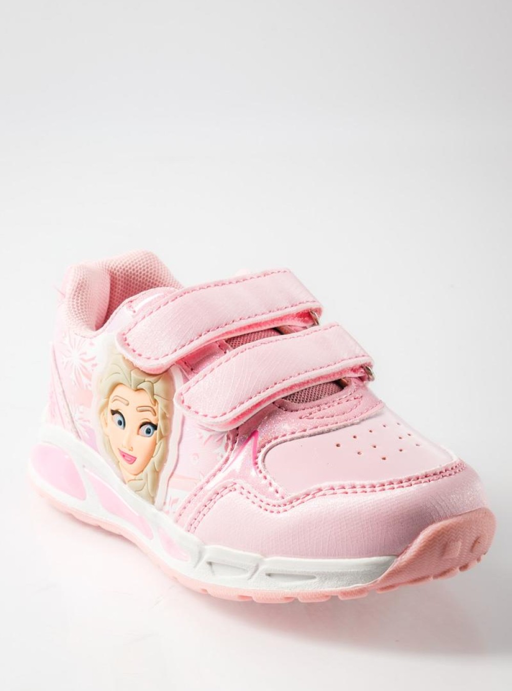 Sneaker για κορίτσια με κούπωμα velcro και σχέδιο πριγκίπισσα ΡΟΖ