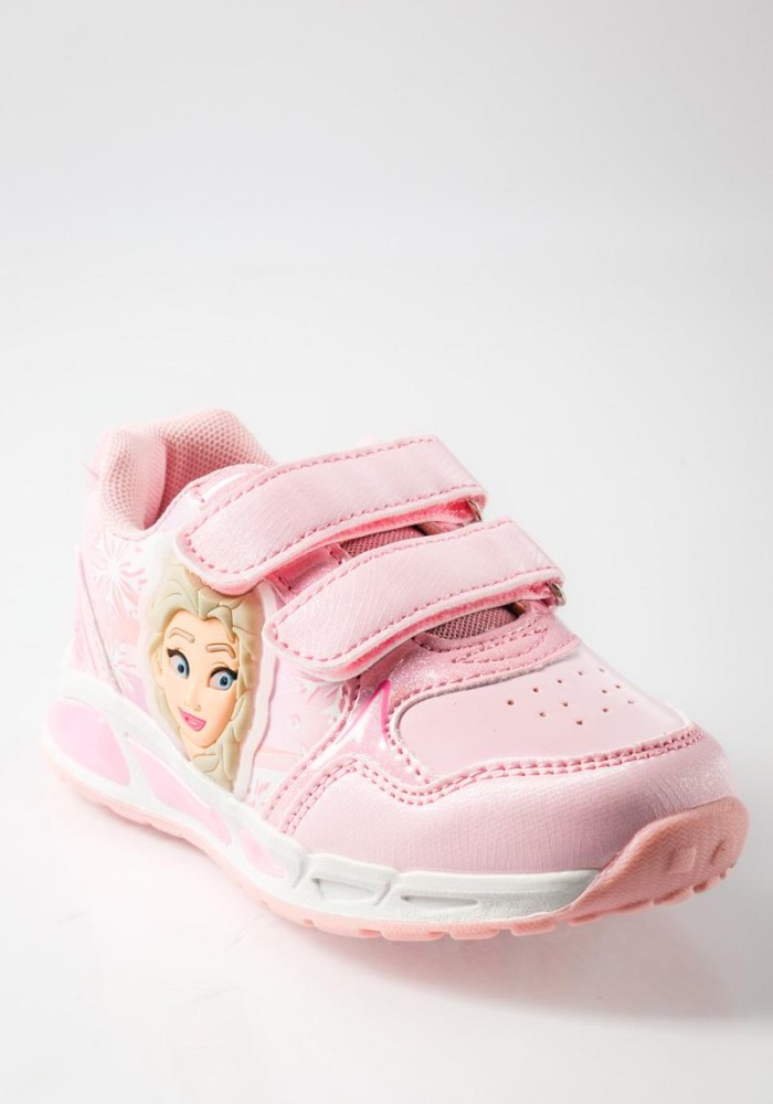Sneaker για κορίτσια με κούπωμα velcro και σχέδιο πριγκίπισσα ΡΟΖ