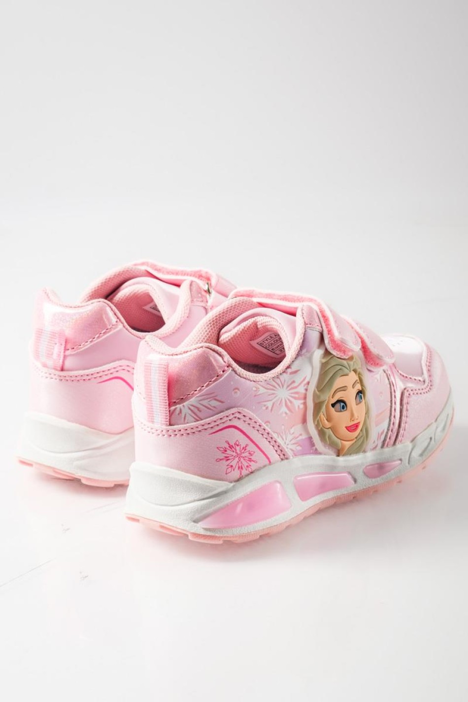 Sneaker για κορίτσια με κούπωμα velcro και σχέδιο πριγκίπισσα ΡΟΖ