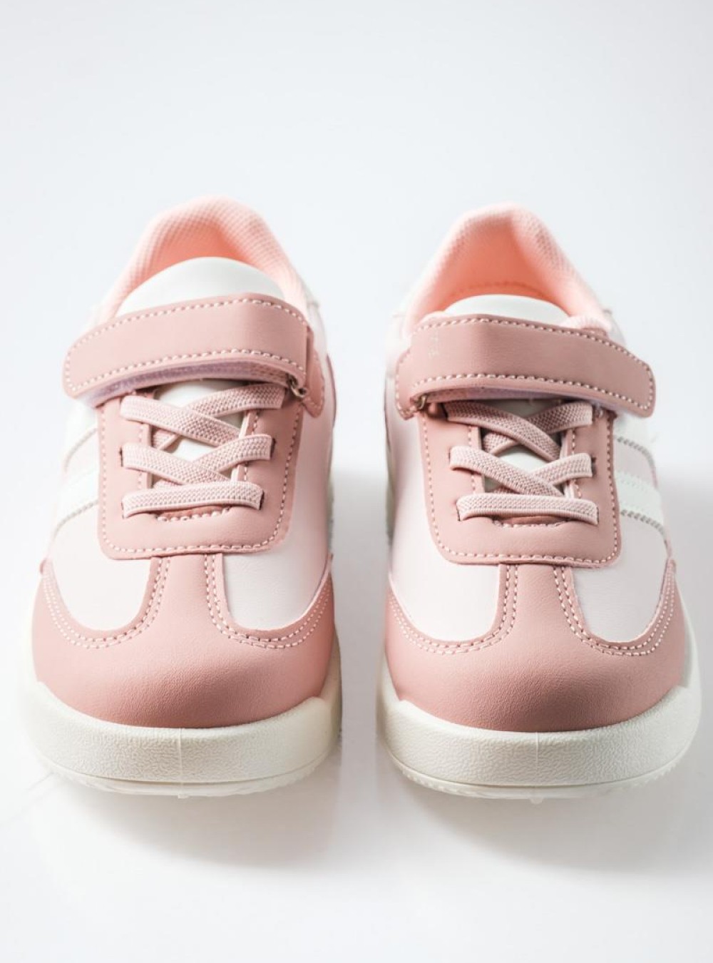 Sneakers για κορίτσια με velcro και ελαστικά κορδόνια ΡΟΖ Sneakers για κορίτσια με velcro και ελαστικά κορδόνια ΡΟΖ
