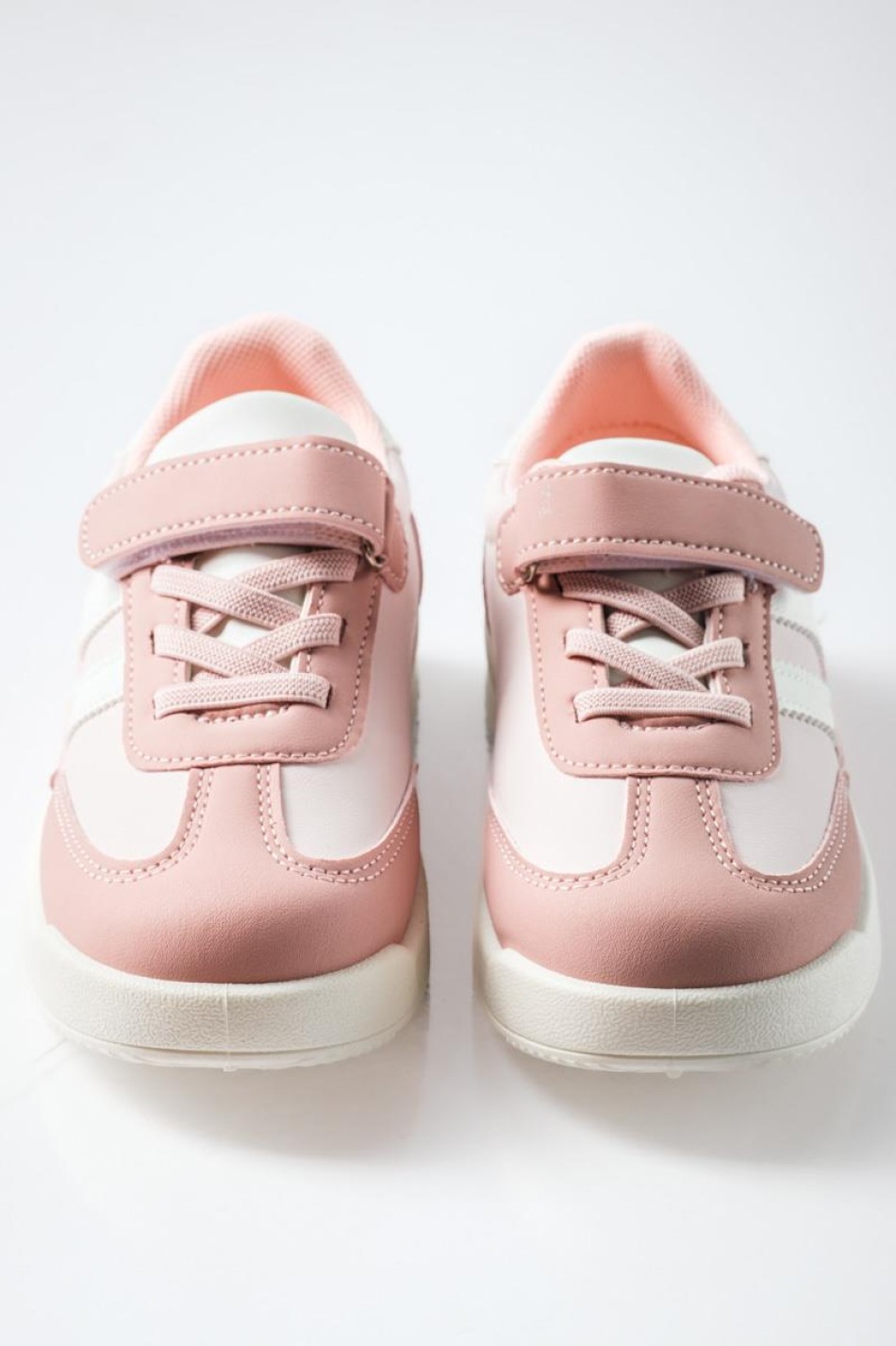 Sneakers για κορίτσια με velcro και ελαστικά κορδόνια ΡΟΖ Sneakers για κορίτσια με velcro και ελαστικά κορδόνια ΡΟΖ