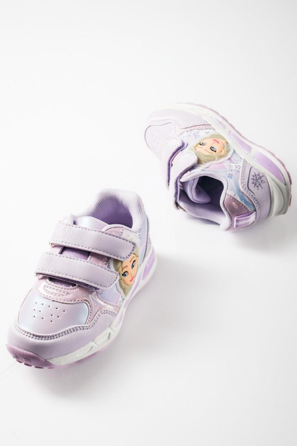Sneaker για κορίτσια με κούπωμα velcro και σχέδιο πριγκίπισσα ΜΩΒ