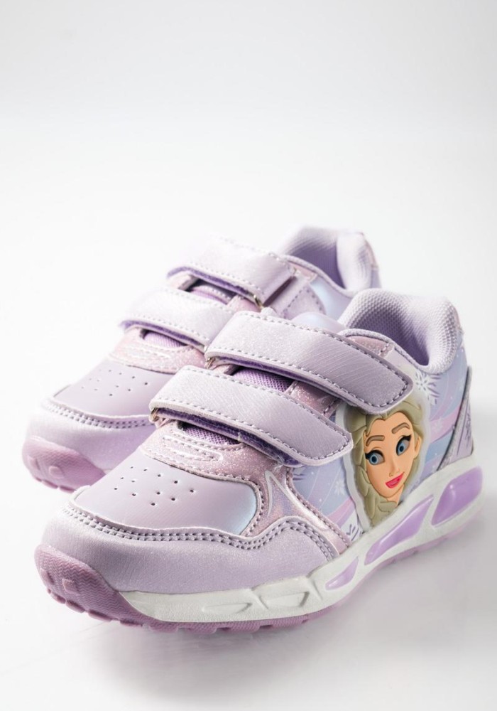 Sneaker για κορίτσια με κούπωμα velcro και σχέδιο πριγκίπισσα ΜΩΒ