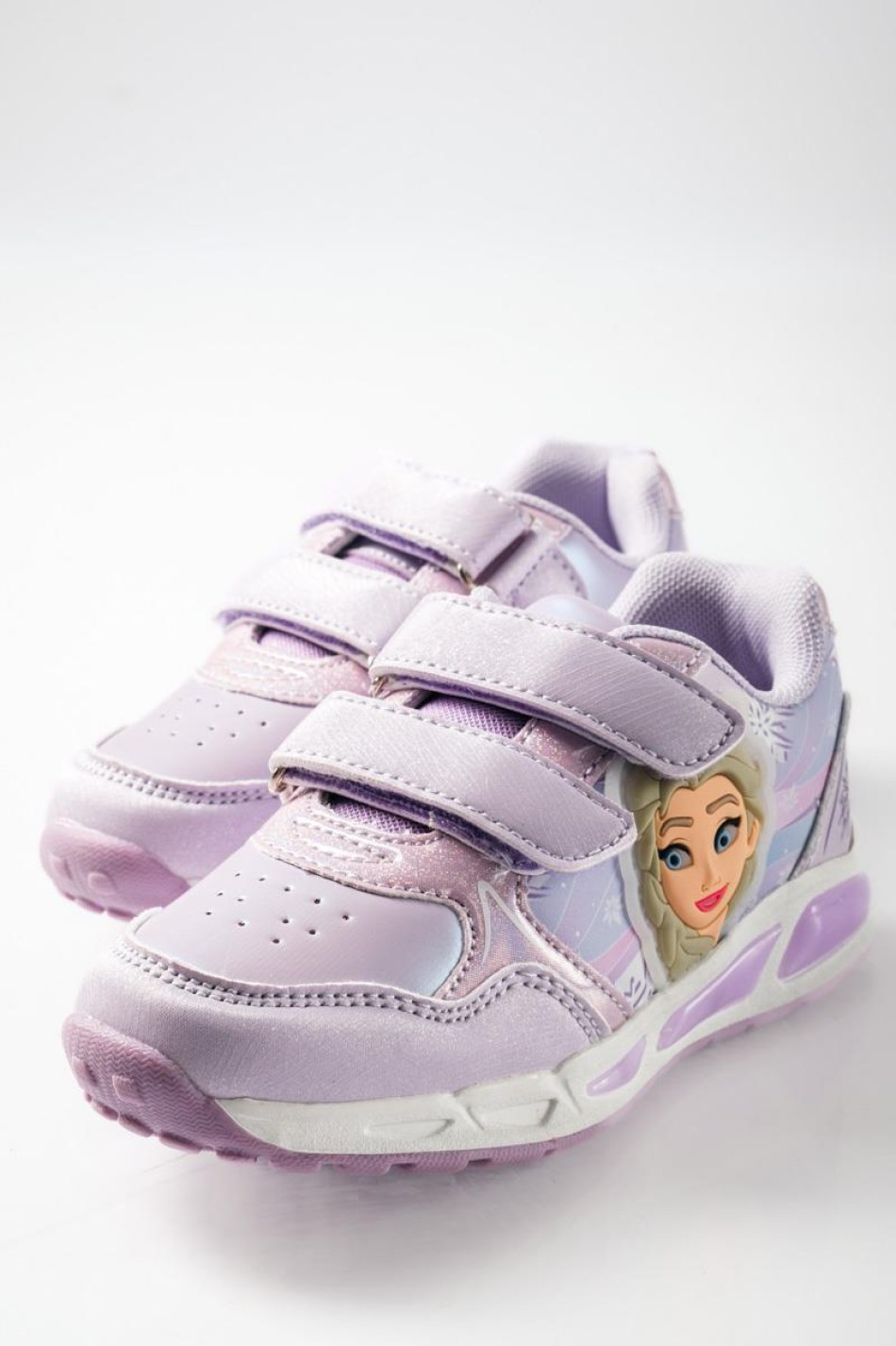 Sneaker για κορίτσια με κούπωμα velcro και σχέδιο πριγκίπισσα ΜΩΒ