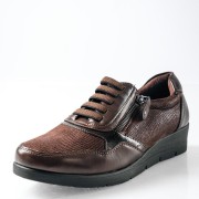 Casual sneakers με ελαστικά κορδόνια και φερμουάρ στο πλάι ΚΑΦΕ Casual sneakers με ελαστικά κορδόνια και φερμουάρ στο πλάι ΚΑΦΕ