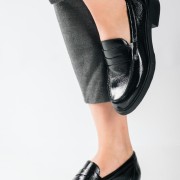 RAGAZZA λουστρίνι flat loafers ΜΑΥΡΟ