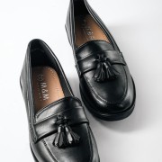 Flat matte loafers σε fashioned στυλ ΜΑΥΡΟ Flat matte loafers σε fashioned στυλ ΜΑΥΡΟ
