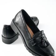 Flat matte loafers σε fashioned στυλ ΜΑΥΡΟ Flat matte loafers σε fashioned στυλ ΜΑΥΡΟ