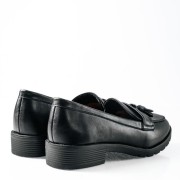 Flat matte loafers σε fashioned στυλ ΜΑΥΡΟ Flat matte loafers σε fashioned στυλ ΜΑΥΡΟ