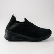 Slip-on γυναικεία sneakers  τύπου κάλτσα  ΜΑΥΡΟ