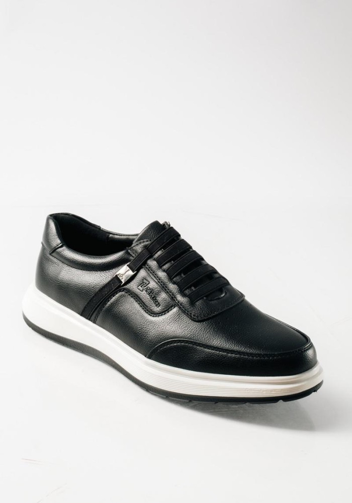 ZAK ανδρικά Casual παπούτσια Slip-On με Λάστιχο ΜΑΥΡΟ