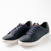 ZAK ανδρικά sneakers με καφέ λεπτομέρειες ΜΠΛΕ ZAK ανδρικά sneakers με καφέ λεπτομέρειες ΜΠΛΕ