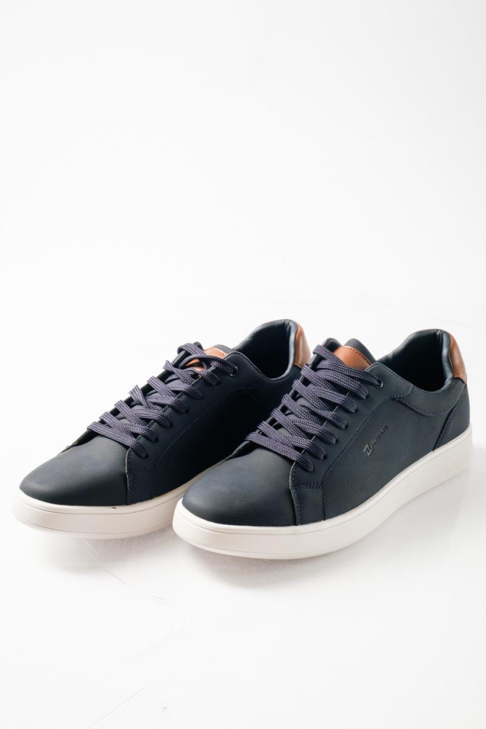 ZAK ανδρικά sneakers με καφέ λεπτομέρειες ΜΠΛΕ ZAK ανδρικά sneakers με καφέ λεπτομέρειες ΜΠΛΕ