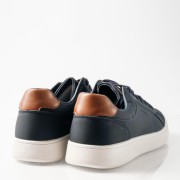 ZAK ανδρικά sneakers με καφέ λεπτομέρειες ΜΠΛΕ ZAK ανδρικά sneakers με καφέ λεπτομέρειες ΜΠΛΕ