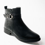 Casual biker μποτάκι με ζωνάκι ΜΑΥΡΟ Casual biker μποτάκι με ζωνάκι ΜΑΥΡΟ