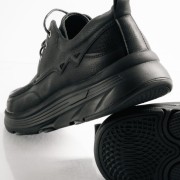 Ανδρικά casual παπούτσια με κορδόνια με minimal design ΜΑΥΡΟ Ανδρικά casual παπούτσια με κορδόνια με minimal design ΜΑΥΡΟ