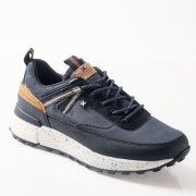 XTI ανδρικό sneaker με συνδυασμό υλικών και urban στυλ ΜΠΛΕ XTI ανδρικό sneaker με συνδυασμό υλικών και urban στυλ ΜΠΛΕ