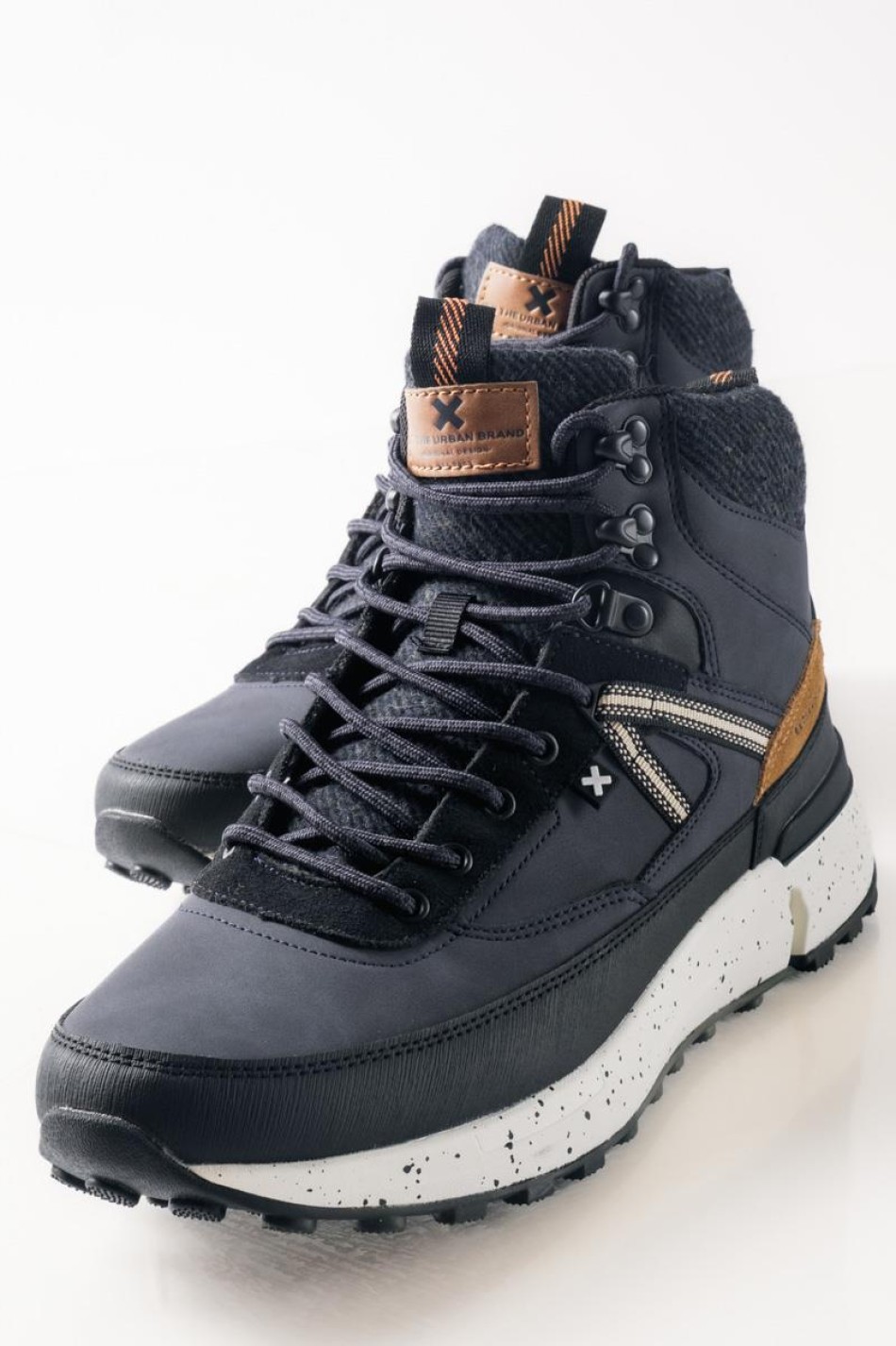 XTI ανδρικά μποτάκια σε στυλ sneaker με κορδόνια ΜΠΛΕ