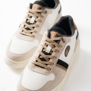 AMERICANINO Ανδρικά retro sneakers με suede λεπτομέρειες ΑΣΠΡΟ AMERICANINO Ανδρικά retro sneakers με suede λεπτομέρειες ΑΣΠΡΟ