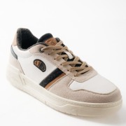 AMERICANINO Ανδρικά retro sneakers με suede λεπτομέρειες ΑΣΠΡΟ AMERICANINO Ανδρικά retro sneakers με suede λεπτομέρειες ΑΣΠΡΟ