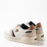 AMERICANINO Ανδρικά retro sneakers με suede λεπτομέρειες ΑΣΠΡΟ AMERICANINO Ανδρικά retro sneakers με suede λεπτομέρειες ΑΣΠΡΟ