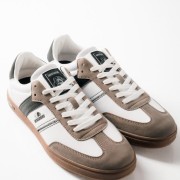 AMERICANINO ανδρικά retro sneakers με διχρωμίες ΑΣΠΡΟ AMERICANINO ανδρικά retro sneakers με διχρωμίες ΑΣΠΡΟ
