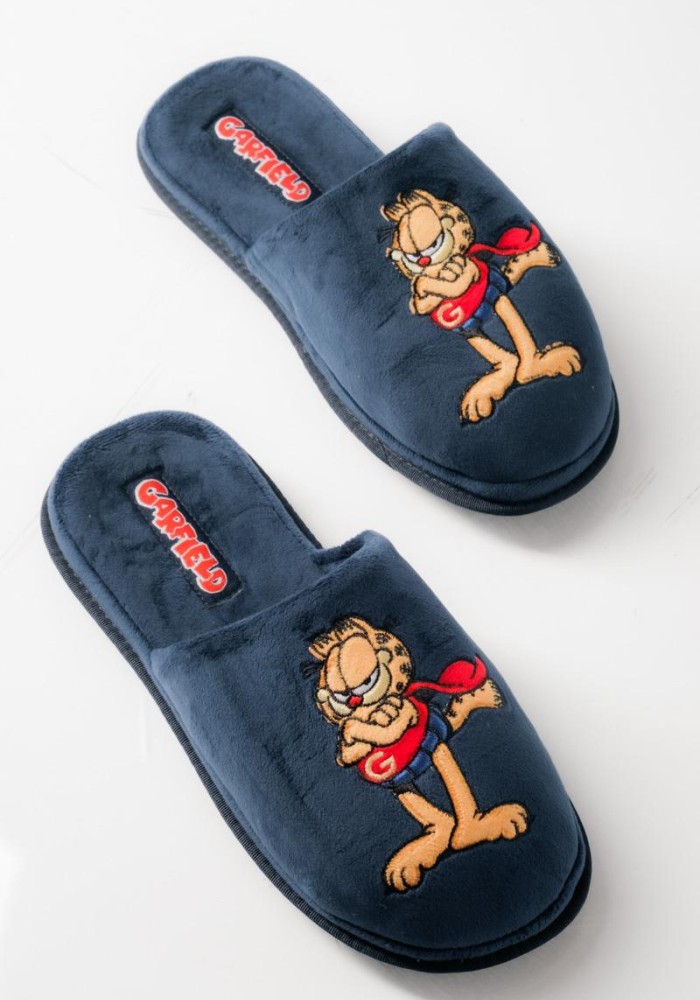 PAREX ανδρικές παντόφλες Garfield μαλακή επένδυση στο πέλμα ΜΠΛΕ