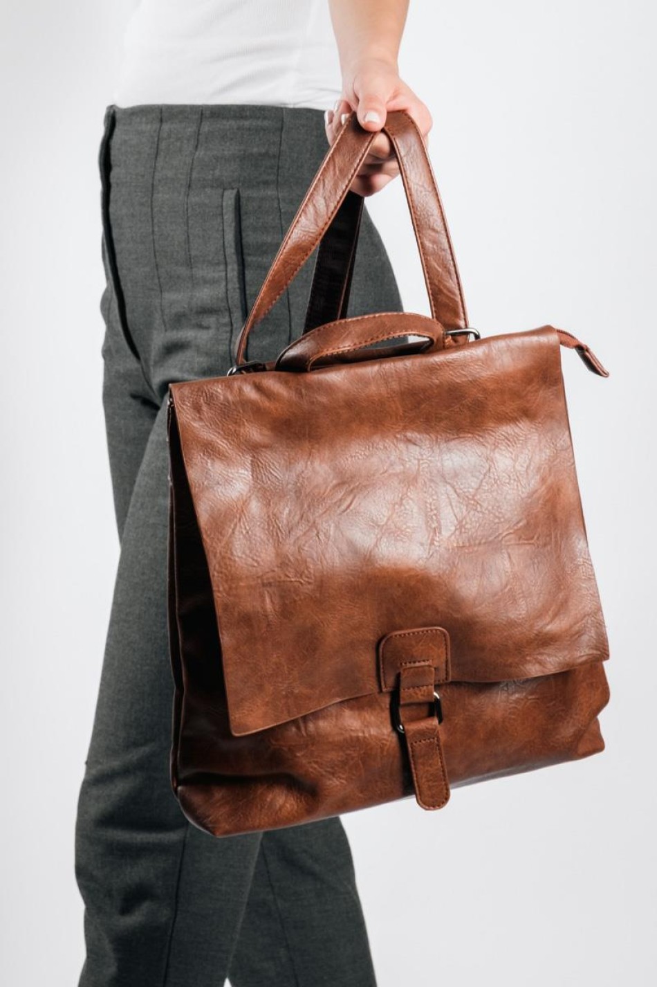 Casual & Office Style σακίδιο πλάτης με μπροστινό κούμπωμα ΚΑΦΕ