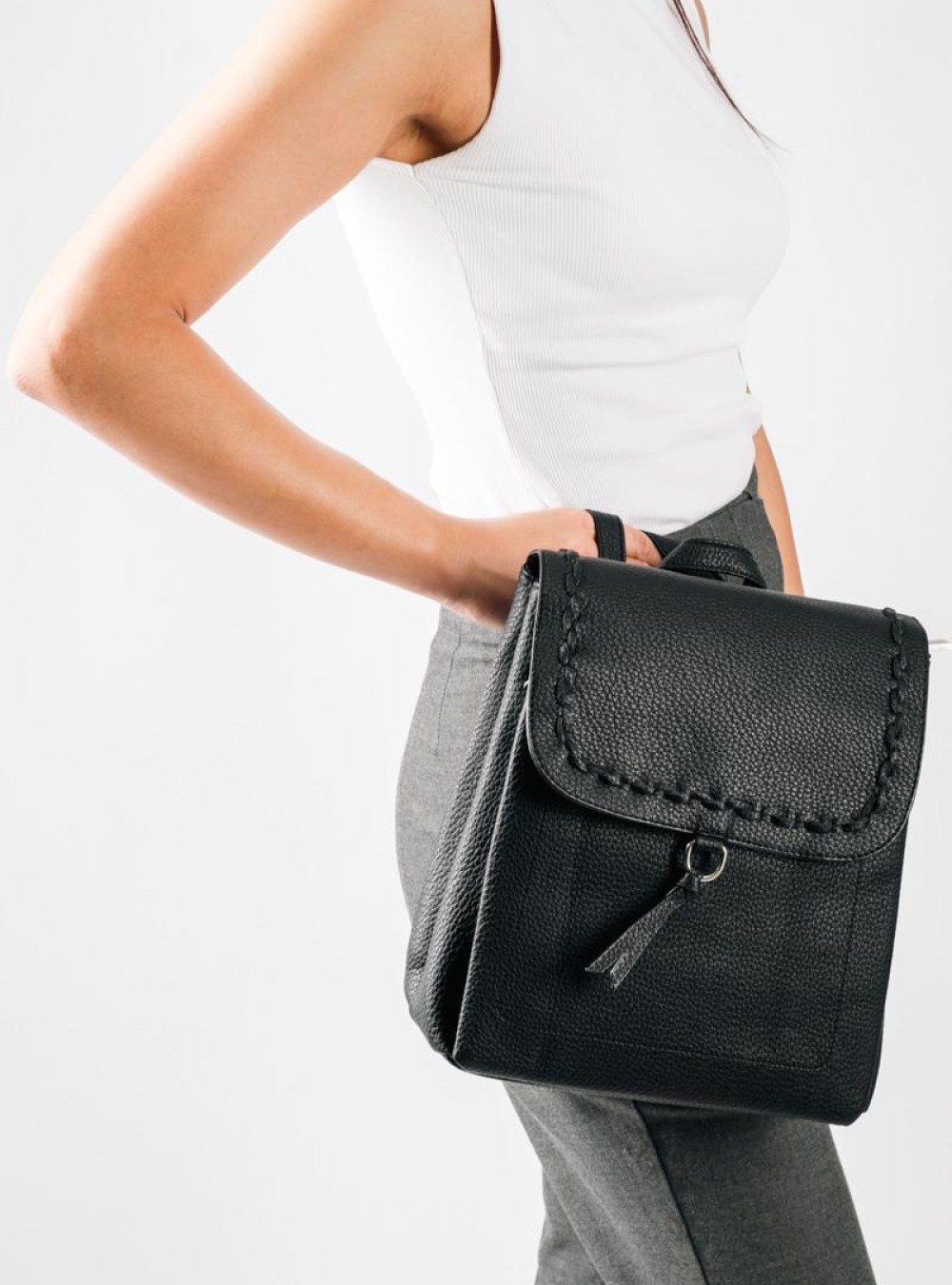 Backpack με διπλή εσωτερική θήκη και boho σχέδιο ΜΑΥΡΟ Backpack με διπλή εσωτερική θήκη και boho σχέδιο ΜΑΥΡΟ