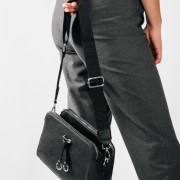 Τσάντα χιαστί Urban Style με ρυθμιζόμενο λουράκι ΜΑΥΡΟ