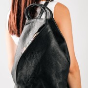 Backpack αναδιπλούμενο με μεγάλη εσωτερική και εξωτερική θήκη ΜΑΥΡΟ