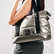 REFRESH Puffer τσάντα χειρός με έξτρα μακρύ λουράκι ΓΚΡΙ