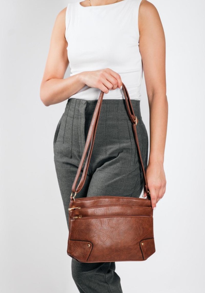 Crossbody τσάντα με δύο επιπλέον εξωτερικές θήκες ΤΑΜΠΑ