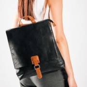 Casual & Office Style σακίδιο πλάτης με ταμπά λεπτομέρειες ΜΑΥΡΟ Casual & Office Style σακίδιο πλάτης με ταμπά λεπτομέρειες ΜΑΥΡΟ