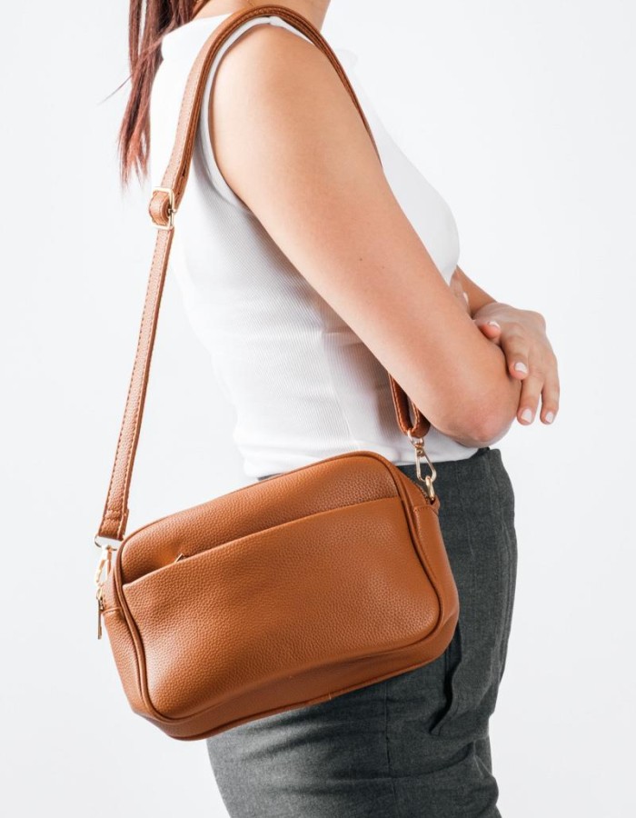 Τσάντα crossbody μικρή με εξωτερικές θήκες ΤΑΜΠΑ